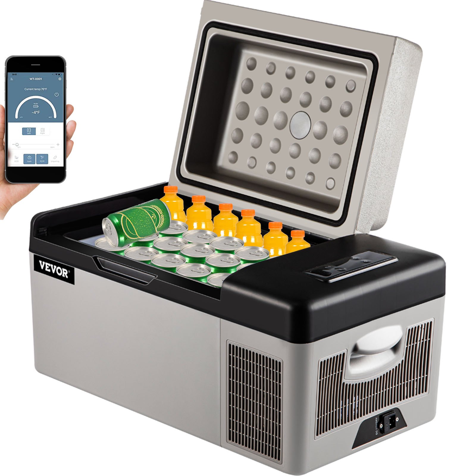 Portable Refrigerator 21 Quart(20 Liter),12 Volt Refrigerator App Control(-4℉~68℉), Car Refrigerator Electric Compressor Cooler with 12/24v DC & 110-240v AC for Camping, Travel, Fishing, Outdoor or Home Use Portable Refrigerator 21 Quart(20 Liter),12 Volt Refrigerator App Control(-4℉~68℉), Car Refrigerator Electric Compressor Cooler with 12/24v DC & 110-240v AC for Camping, Travel, Fishing, Outdoor or Home Use