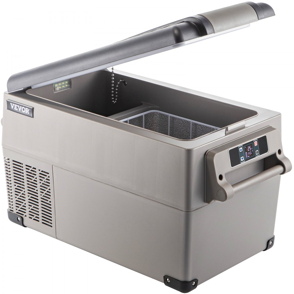VEVOR Portable Refrigerator 37 Quart(35 Liter),12 Volt Refrigerator App Control(-4℉~68℉), Car Refrigerator Dual Zone with 12/24v DC & 110-240v AC for Camping, Travel, Fishing, Outdoor or Home Use