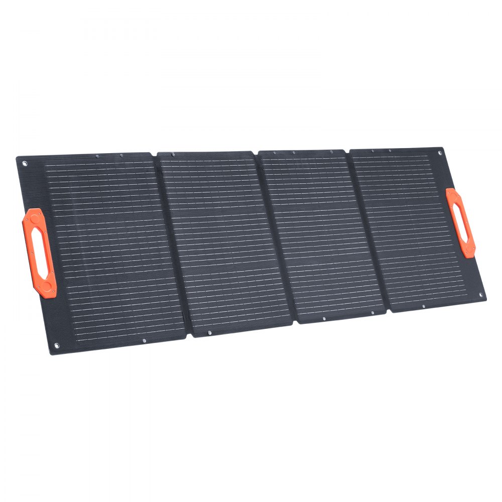 VEVOR 150W Foldable Monocrystalline Solar Panel, 23% Efficiency Portable ETFE Mono Solar Panel Charger with MC4 Output, Type-C, QC3.0 USB & DC Ports, IP67 Waterproof for Power Stations Camping Hiking