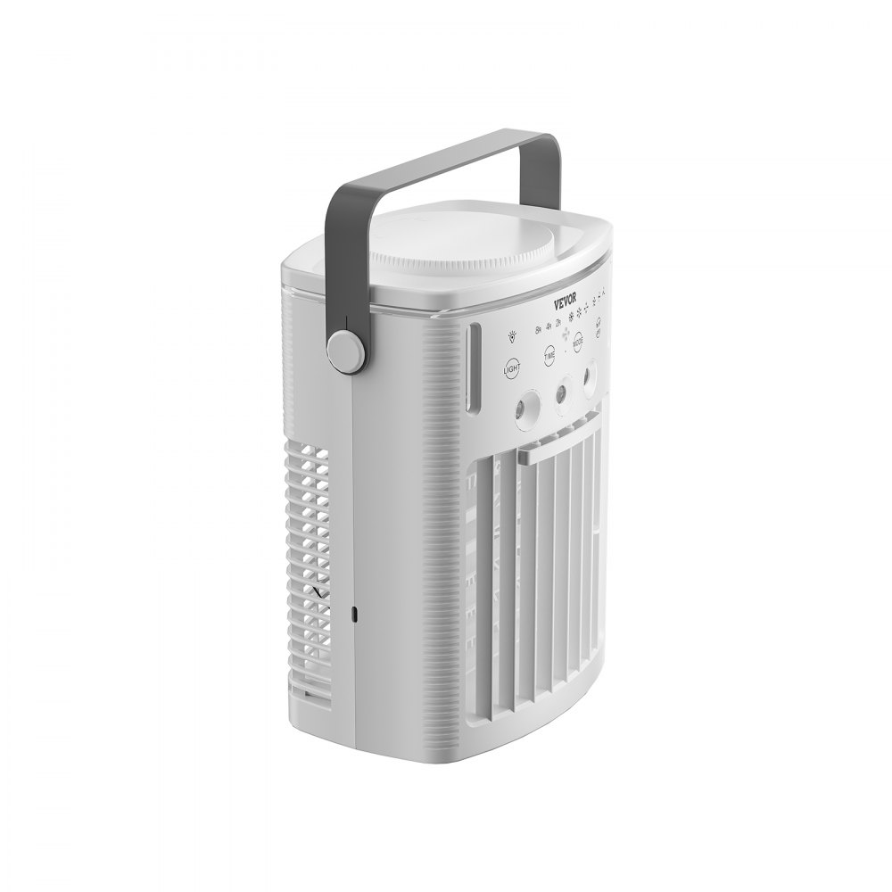 VEVOR Portable Air Conditioner, 4-in-1 Evaporative Air Cooler with Remote Control, 3-Speed Mini Air Conditioner with Timer, 3 Mist Levels, 1L Water Tank, 120° Oscillating Mini AC Fan for Desktop Home