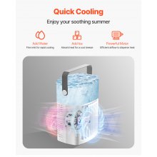 Portable Air Conditioner 4-in-1 Evaporative Air Cooler & Remote Control 3 Speeds