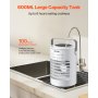 Portable Air Conditioner 4-in-1 Evaporative Air Cooler 3 Speeds 0.6L Water Tank