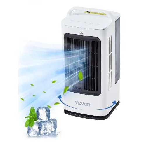 4-in-1 Portable Air Conditioner & Evaporative Cooler - 2 Gallon Tank, 15H Timer, No Hose Needed