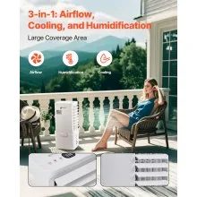 Evaporative Air Cooler 9L 550 CFM Swamp Air Conditioner with 2 Ice Boxes