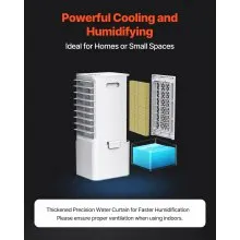 Evaporative Air Cooler 9L 550 CFM Swamp Air Conditioner with 2 Ice Boxes