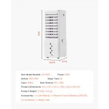 Evaporative Air Cooler 9L 550 CFM Swamp Air Conditioner with 2 Ice Boxes