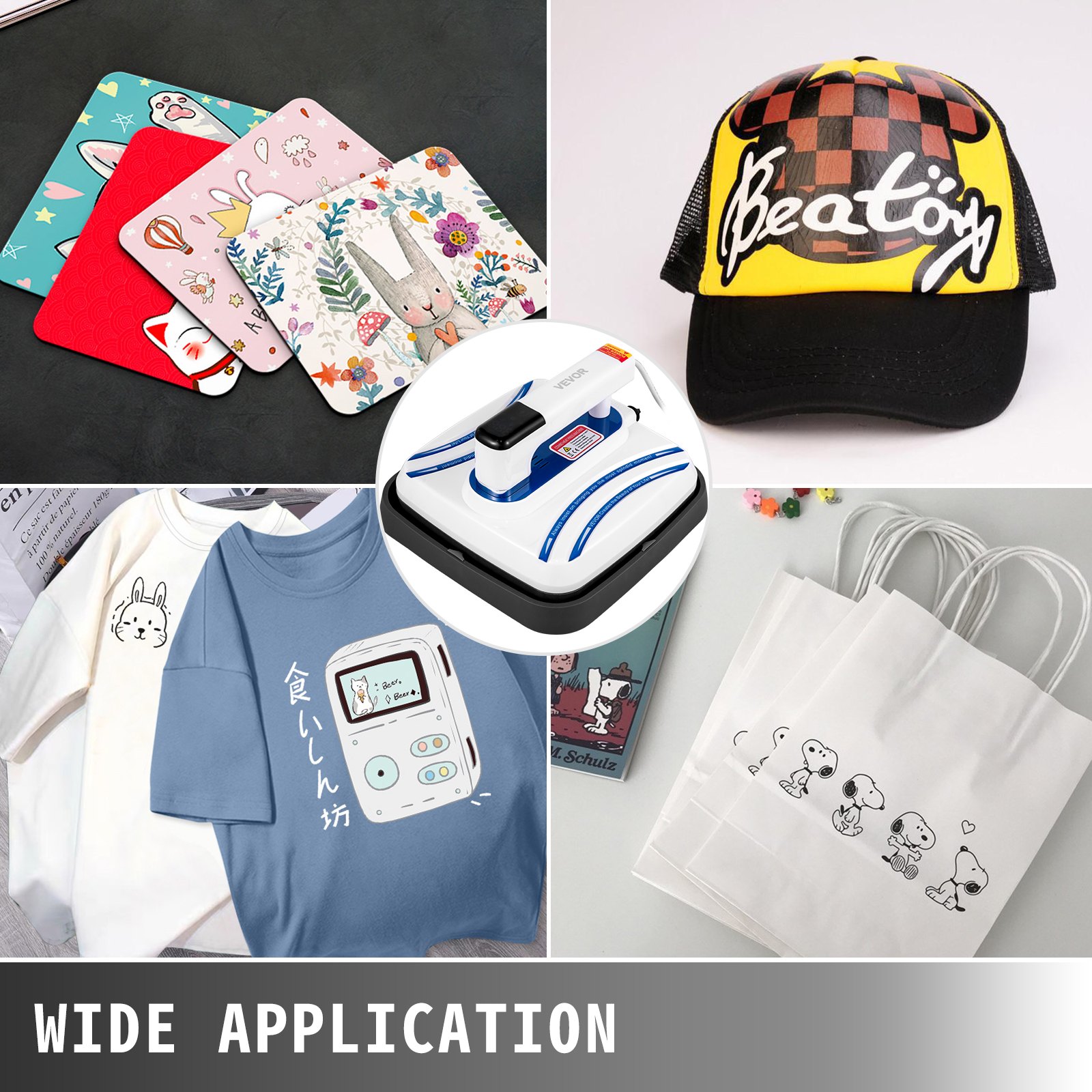 Heat Press Easy Press 10x10 Inch Blue Portable Heat Press Machine for Shirt Caps