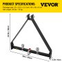 VEVOR 3 Point BX Trailer Hitch Drawbar Trailer Hitch Receiver 3 Point Trailer Receiver 1 Tractor Tow Hitch Drawbar
