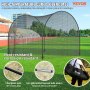 VEVOR Baseball Batting Cage, Softball and Baseball Batting Cage Net and Frame, Practice Portable Cage Net with Carry Bag, Heavy Duty Enclosed Pitching Cage, for Backyard Batting Hitting Training, 12FT