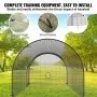 VEVOR Baseball Batting Cage, Softball and Baseball Batting Cage Net and Frame, Practice Portable Cage Net with Carry Bag, Heavy Duty Enclosed Pitching Cage, for Backyard Batting Hitting Training, 12FT