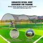 VEVOR Baseball Batting Cage, Softball και Baseball Batting Cage Net and Frame, Practice Portable Cage Net with Carry Bag, Heavy Duty Enclosed Pitching Cage, for Backyard Batting Hitting Training, 22FT