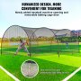 VEVOR Baseball Batting Cage, Softball and Baseball Batting Cage Net and Frame, Practice Portable Cage Net with Carry Bag, Heavy Duty Enclosed Pitching Cage, for Backyard Batting Hitting Training, 22FT