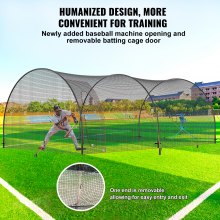 VEVOR Baseball Batting Cage, Softball και Baseball Batting Cage Net and Frame, Practice Portable Cage Net with Carry Bag, Heavy Duty Inclosed Pitching Cage, for Backyard Batting Hatting Training, 22FT