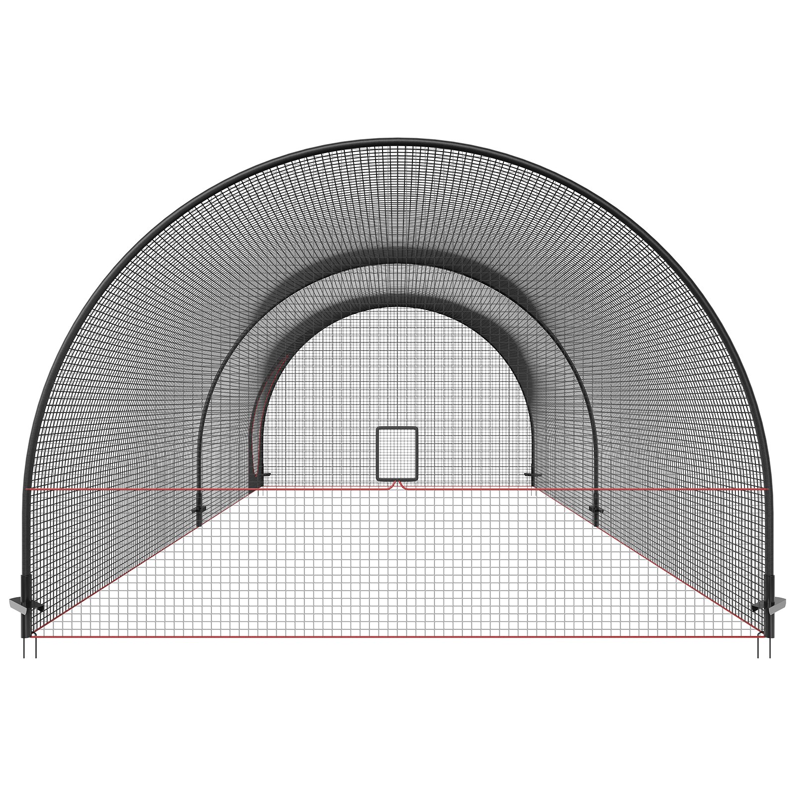 VEVOR Baseball Batting Cage, Softball and Baseball Batting Cage Net and Frame, Practice Portable Cage Net with Carry Bag, Heavy Duty Enclosed Pitching Cage, for Backyard Batting Hitting Training, 22FT