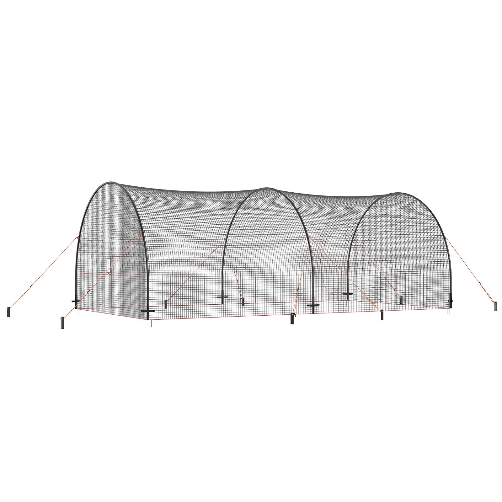 VEVOR Baseball Batting Cage, Softball and Baseball Batting Cage Net and Frame, Practice Portable Cage Net with Carry Bag, Heavy Duty Enclosed Pitching Cage, for Backyard Batting Hitting Training, 22FT