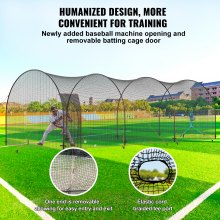 VEVOR Baseball Batting Cage, Softball and Baseball Batting Cage Net and Frame, Practice Portable Cage Net with Carry Bag, Heavy Duty Enclosed Pitching Cage, for Backyard Batting Hitting Training1005CM