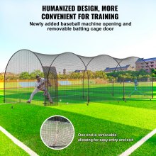 VEVOR Baseball Batting Cage, Softball και Baseball Batting Cage Net and Frame, Practice Portable Cage Net with Carry Bag, Heavy Duty Inclosed Pitching Cage, for Backyard Batting Hitting Training, 33FT