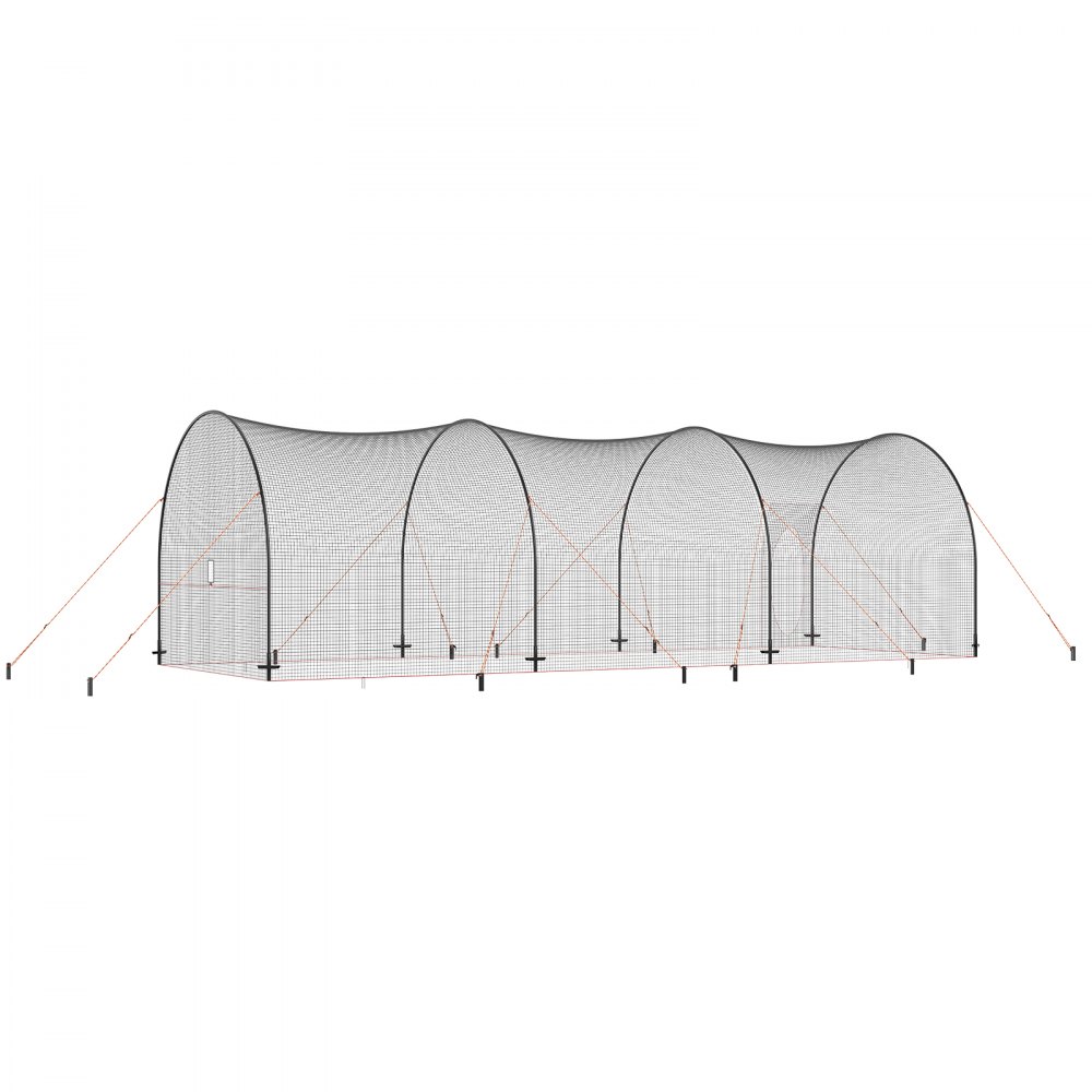 VEVOR Baseball Batting Cage, Softball and Baseball Batting Cage Net and Frame, Practice Portable Cage Net with Carry Bag, Heavy Duty Enclosed Pitching Cage, for Backyard Batting Hitting Training, 40FT
