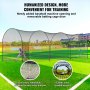 VEVOR Baseball Batting Cage, Softball and Baseball Batting Cage Net and Frame, Practice Portable Cage Net with Carry Bag, Heavy Duty Enclosed Pitching Cage, for Backyard Batting Hitting Training, 40FT