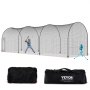 VEVOR Baseball Batting Cage, Softball and Baseball Batting Cage Net and Frame, Practice Portable Cage Net with Carry Bag, Heavy Duty Enclosed Pitching Cage, for Backyard Batting Hitting Training, 40FT