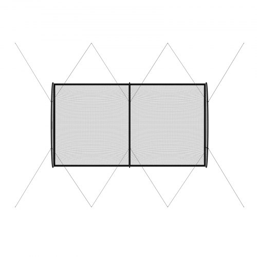 Cage De Frappeur VEVOR 143,7 X 143,7 X 119,69 Pouces – Pour Baseball Et Softball, Intérieur/extérieur, Structure Fibre De Verre Résistante