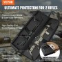 VEVOR Tactical Range Bag, 36 inch Tactical Double Firearm Bag, Soft Outdoor Tactical Case with Lockable Zipper, Portable Handle & Shoulder Strap, 3 Large Storage Pockets Outdoor Tactical Case, Black