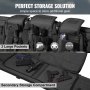 VEVOR Tactical Range Bag, 42 inch Tactical Double Firearm Bag, Soft Outdoor Tactical Case with Lockable Zipper, Portable Handle & Shoulder Strap, 3 Large Storage Pockets Tactical Range Case, Black