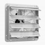 VEVOR 18 inch Shutter Exhaust Fan, Wall Mounted Attic Vent Fan with 2200 CFM Airflow, AC Motor, Heavy-duty Steel Construction, Low Noise for Shed, Garage, Greenhouse Ventilation Cooling, Silver