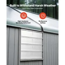 VEVOR 18 in Shutter Exhaust Fan Wall Mount 2200 CFM for Shed