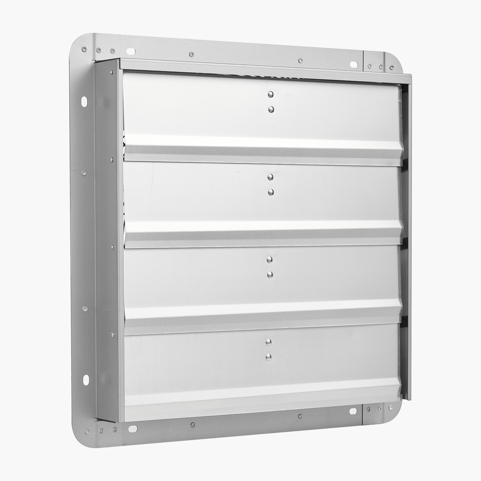 VEVOR 18 inch Shutter Exhaust Fan, Wall Mounted Attic Vent Fan with 2200 CFM Airflow, AC Motor, Heavy-duty Steel Construction, Low Noise for Shed, Garage, Greenhouse Ventilation Cooling, Silver