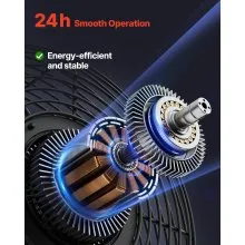 VEVOR 20 in Shutter Exhaust Fan Wall Mount 3000 CFM for Shed