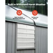VEVOR 20 in Shutter Exhaust Fan Wall Mount 3000 CFM for Shed
