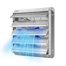 VEVOR 20 in Shutter Exhaust Fan Wall Mount 3000 CFM for Shed