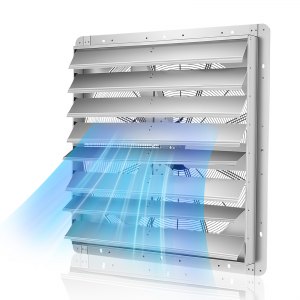 VEVOR 36 inch Shutter Exhaust Fan, Wall Mounted Attic Vent Fan with 11000 CFM Airflow, AC Motor, Heavy-duty Steel Construction, Low Noise for Shed, Garage, Greenhouse Ventilation Cooling, Silver | VEVOR US