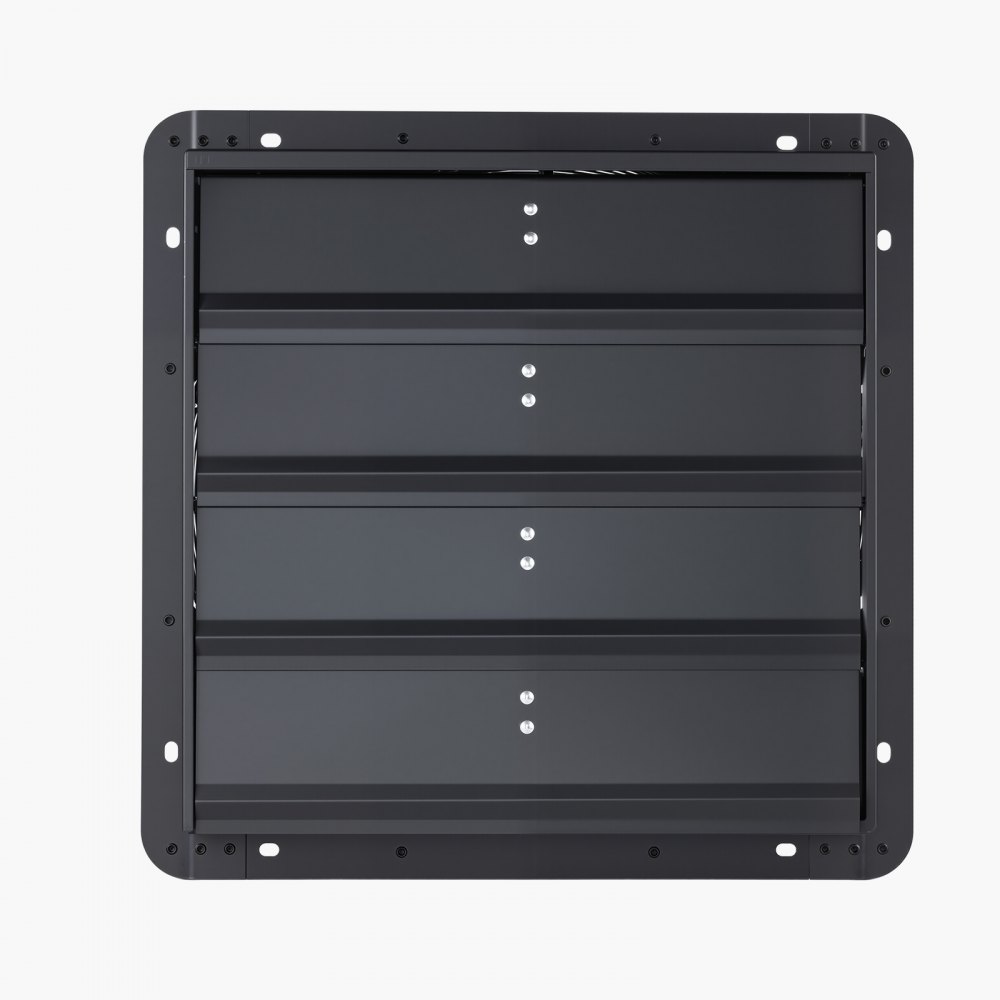 VEVOR Ventilador de escape de 18 pulgadas con persianas, ventilador de ventilación de ático de pared con controlador de velocidad variable, 2200 CFM, motor de CA, acero resistente, bajo nivel de ruido para cobertizos, garajes e invernaderos, color negro