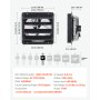 VEVOR Ventilador de escape de 18 pulgadas con persianas, ventilador de ventilación de ático de pared con controlador de velocidad variable, 2200 CFM, motor de CA, acero resistente, bajo nivel de ruido para cobertizos, garajes e invernaderos, color negro