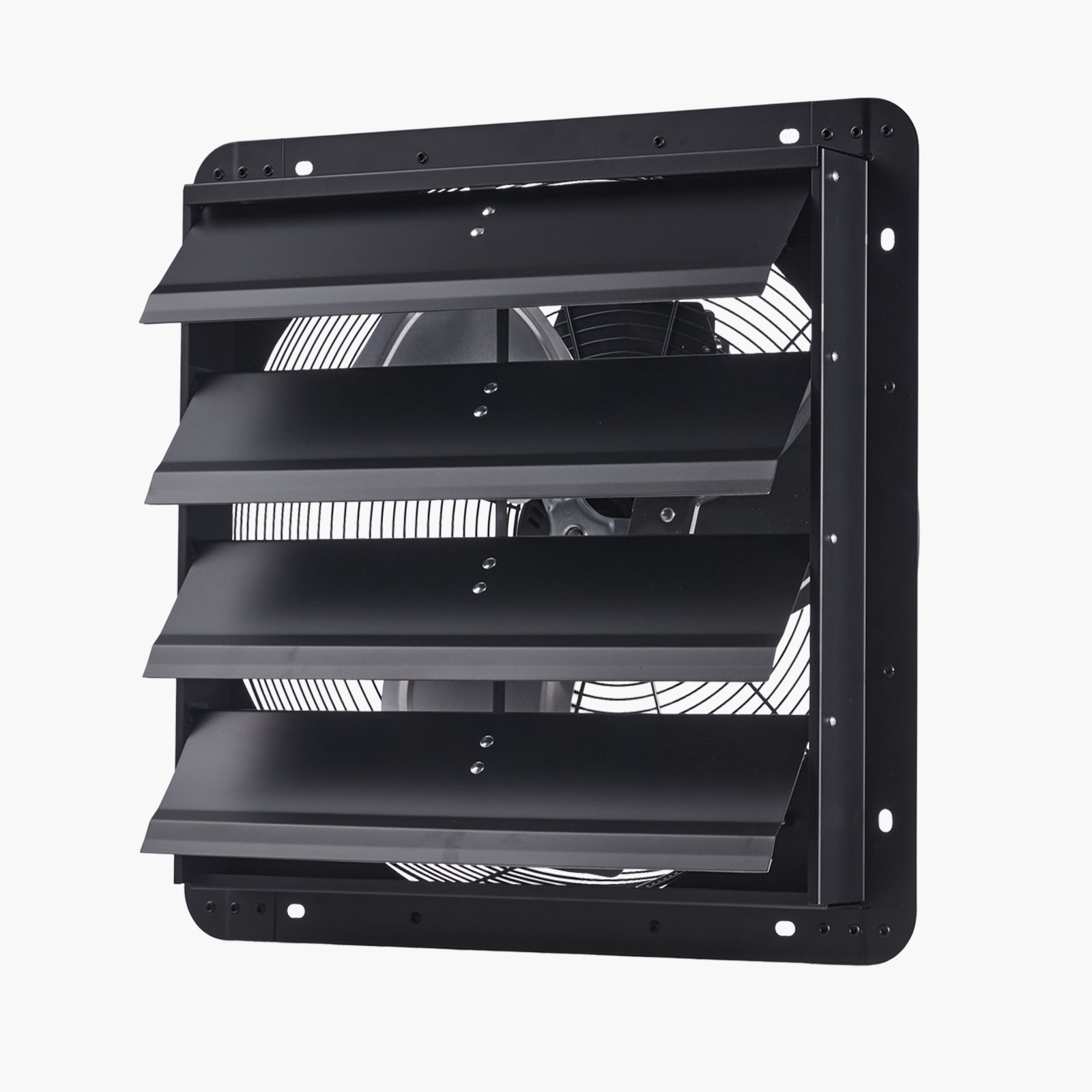 VEVOR Ventilador de escape de 18 pulgadas con persianas, ventilador de ventilación de ático de pared con controlador de velocidad variable, 2200 CFM, motor de CA, acero resistente, bajo nivel de ruido para cobertizos, garajes e invernaderos, color negro