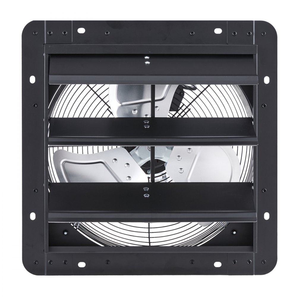 VEVOR 14 inch Shutter Exhaust Fan, Wall Mounted Attic Vent Fan with Variable Speed Controller, 1400 CFM, AC Motor, Heavy-duty Steel, Low Noise for Shed, Garage, Greenhouse Ventilation Cooling, Black