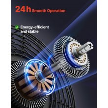 VEVOR 14 in Shutter Exhaust Fan with Speed Controller Wall Mount for Shed