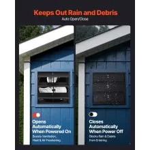 VEVOR 14 in Shutter Exhaust Fan with Speed Controller Wall Mount for Shed