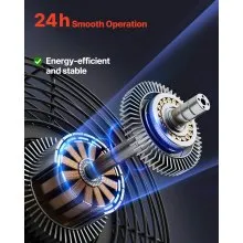 VEVOR 12 in Shutter Exhaust Fan with Speed Controller Wall Mount for Shed