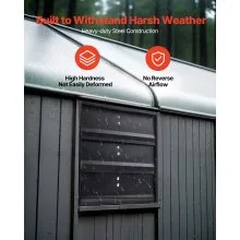 VEVOR 12 in Shutter Exhaust Fan with Speed Controller Wall Mount for Shed