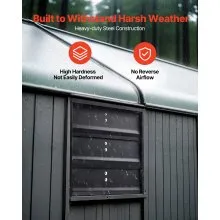 VEVOR 10 in Shutter Exhaust Fan with Speed Controller Wall Mount for Shed