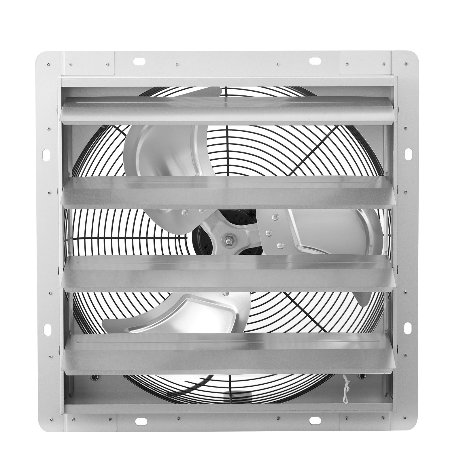 VEVOR Shutter Exhaust Fan 413 mm Wall Mounted Automatic Louvers Silver, Sturdy Steel Housing, 2270 CFM Low Noise, AC Motor, Ventilation and Cooling for Attic, Garage, Barn, Greenhouse, Workshop