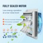 VEVOR Shutter Exhaust Fan, 10'' with Speed Controller, AC-motor, 820 CFM, No Assembly Required Wall Mount Attic Fan, Ventilation and Cooling for Greenhouses, Garages, Sheds, FCC Listed