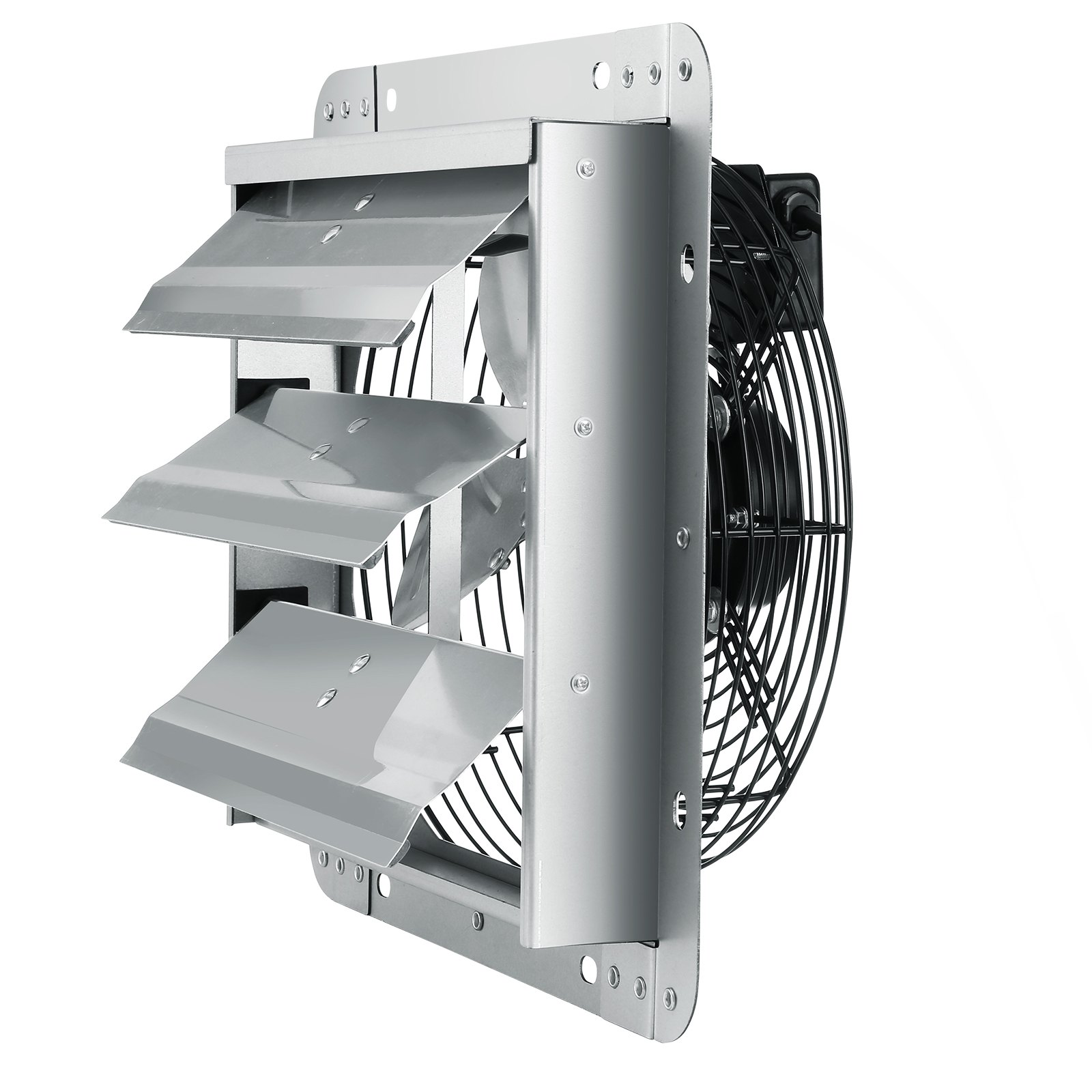 VEVOR 10'' Shutter Exhaust Fan, High-speed 820 CFM, Aluminum Wall Mount Attic Fan with AC-motor, Ventilation and Cooling for Greenhouses, Garages, Sheds, Shops, FCC