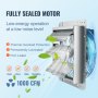 VEVOR Shutter Exhaust Fan, 12'' with Speed Controller, AC-motor, 1000 CFM, No Assembly Required Wall Mount Attic Fan, Ventilation and Cooling for Greenhouses, Garages, Sheds, FCC Listed