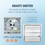 VEVOR shutter exhaust fan with gravity shutter, automatic shutdown, and aluminum alloy construction.