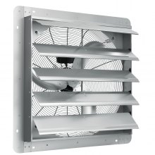VEVOR Shutter Exhaust Fan, 610 mm High-speed 1400RPM 2892 CFM, Aluminum Wall Mount Attic Fan with AC-motor, Ventilation and Cooling for Greenhouses, Garages, Sheds, Shops