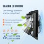 VEVOR Shutter Exhaust Fan, 356 mm with Temperature Humidity Controller, EC-motor, 1024 CFM, Variable Speed Adjustable Wall Mount Attic Fan, Ventilation and Cooling for Greenhouses, Garages, Sheds